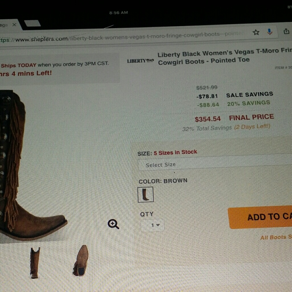 Libery black fringe cowboy boots